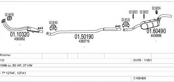 MTS C100428013147 Exhaust System